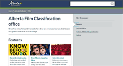 Desktop Screenshot of albertafilmratings.ca